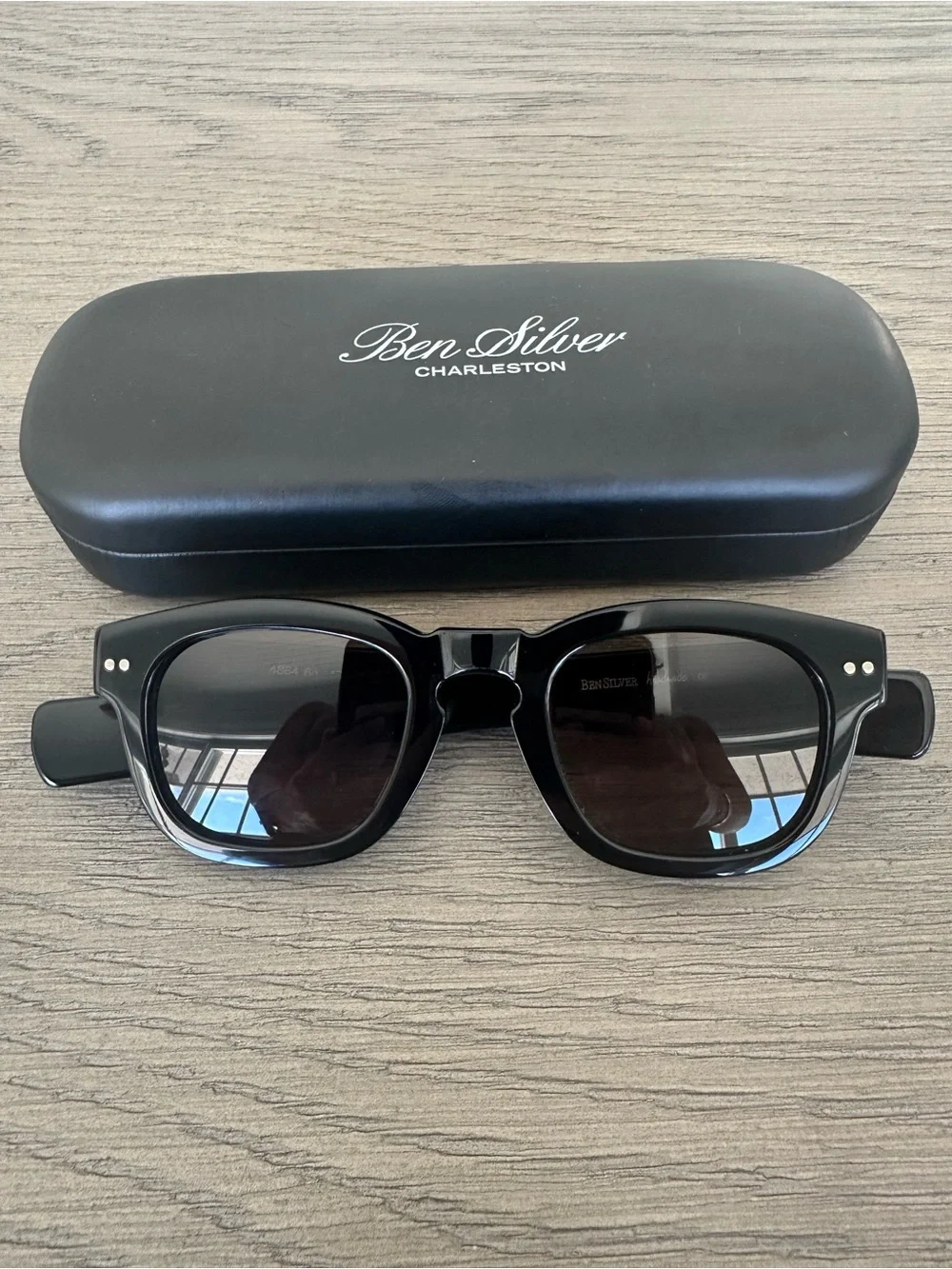 Ben Silver Charleston Bold Semi-Square Sunglasses Black